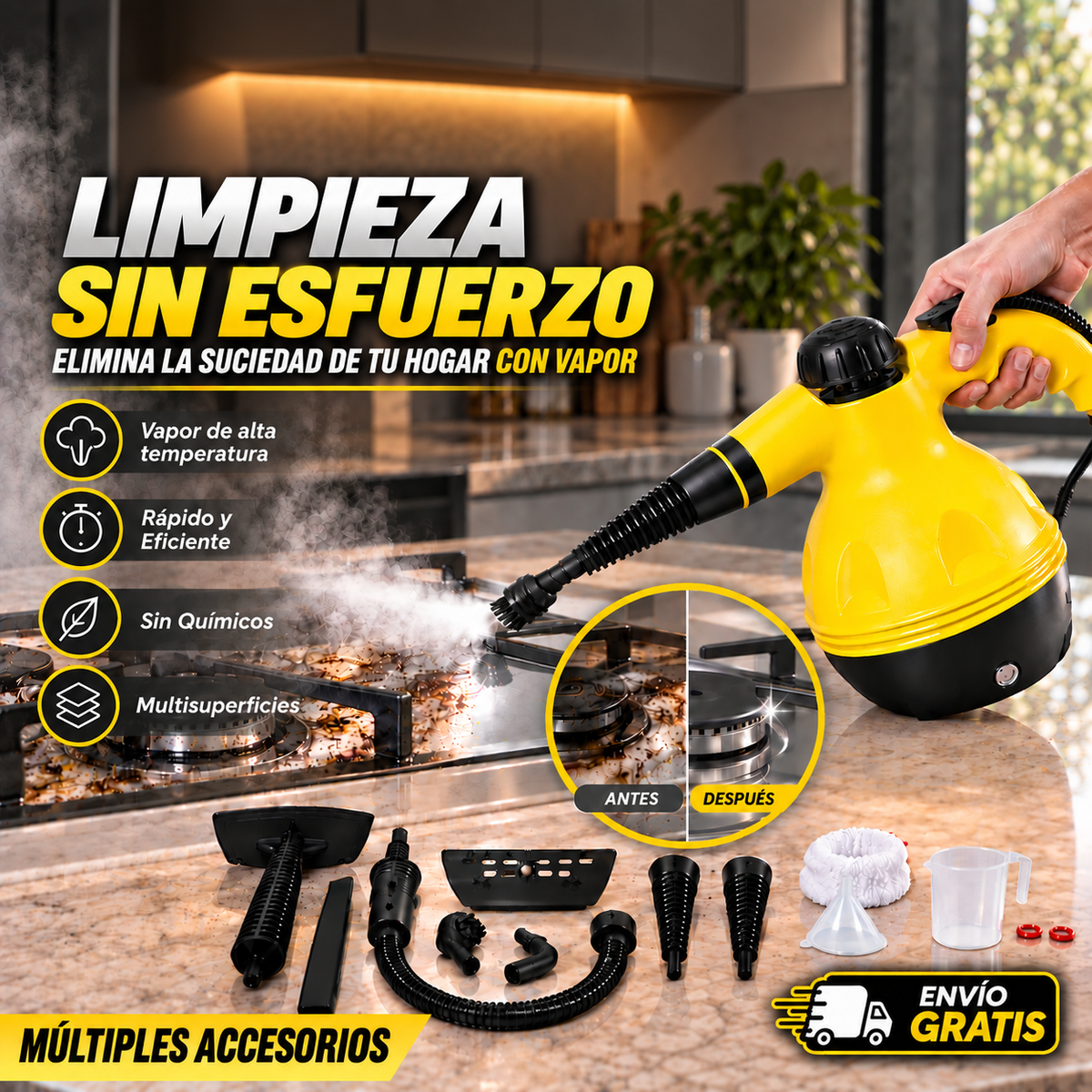Limpiador A Vapor - Alta Presión Amarillo
